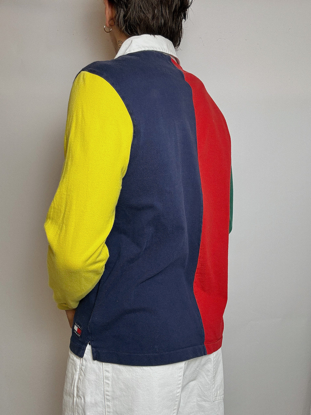 Vintage RALPH LAUREN red long-sleeved polo shirt M