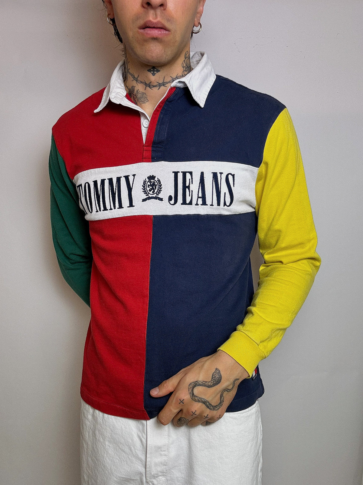 Vintage RALPH LAUREN red long-sleeved polo shirt M