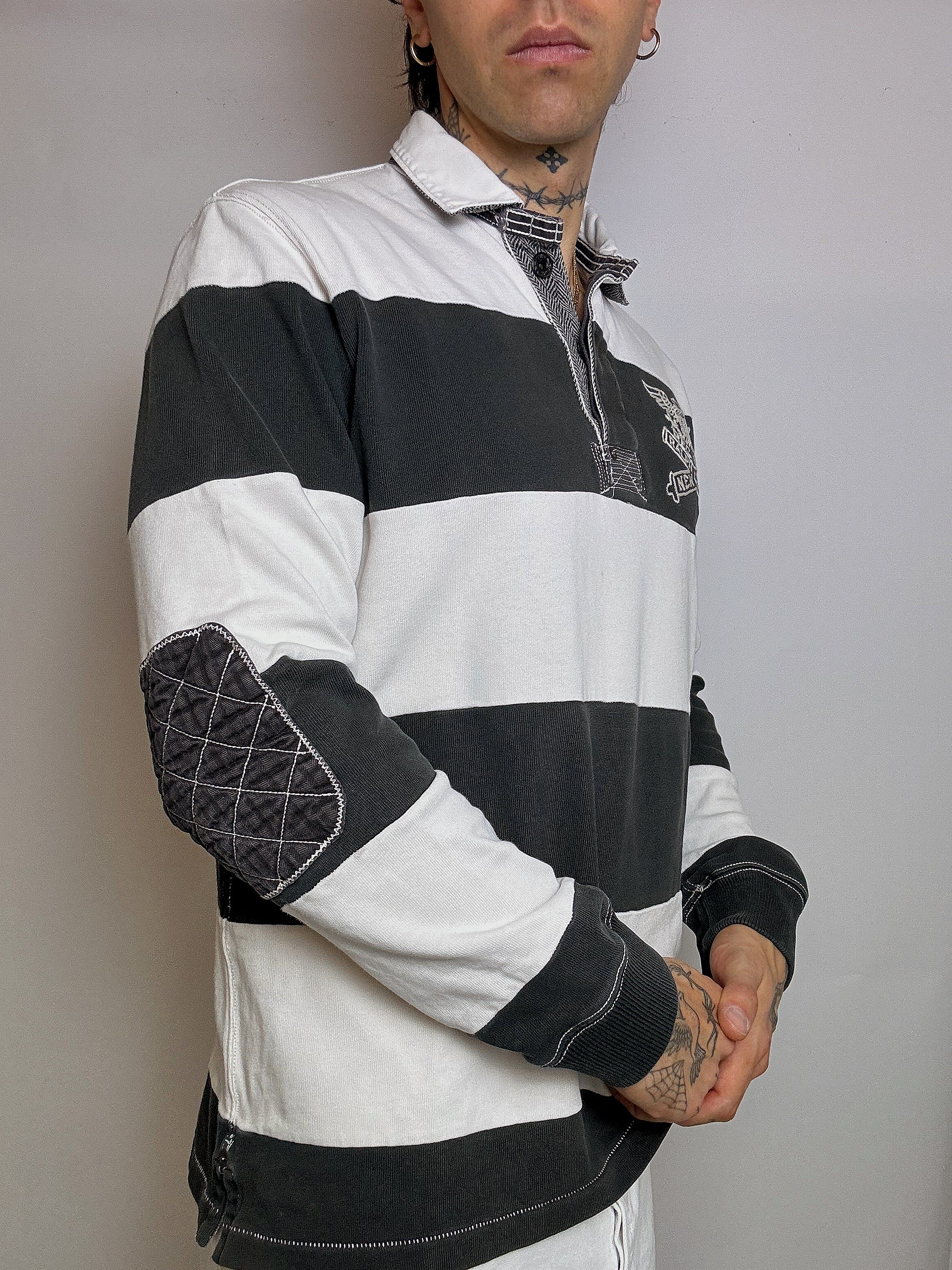 Polo manches longues rayé RALPH LAUREN XL vintage