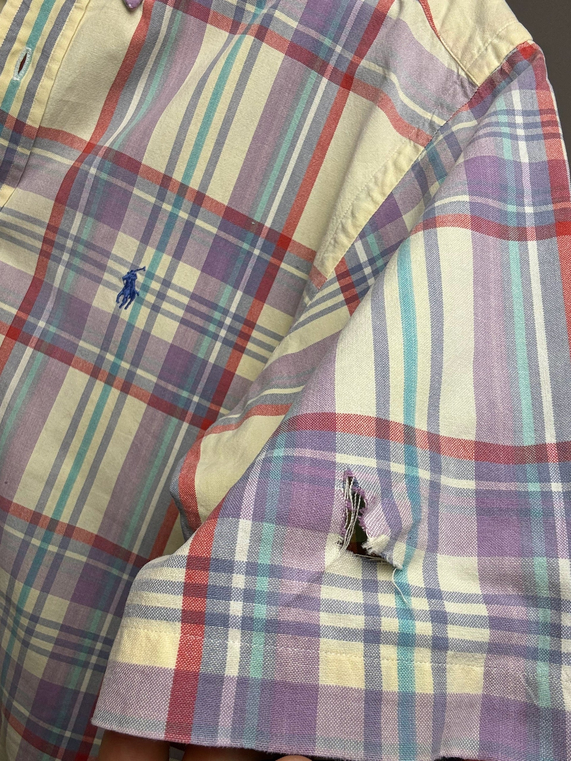 LACOSTE M/L Vintage Pastell gestreiftes Hemd 