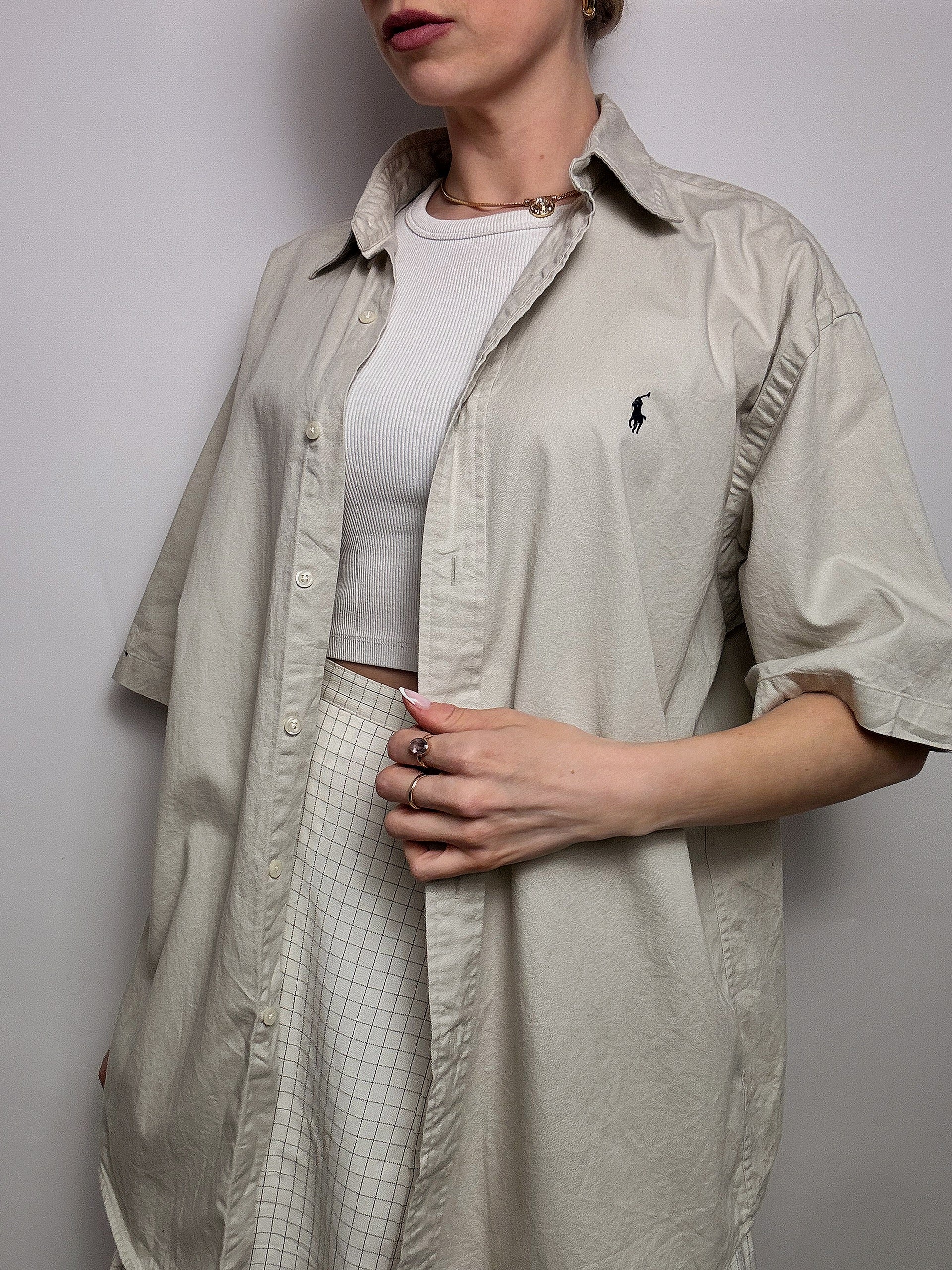 Chemise beige RALPH LAUREN M vintage