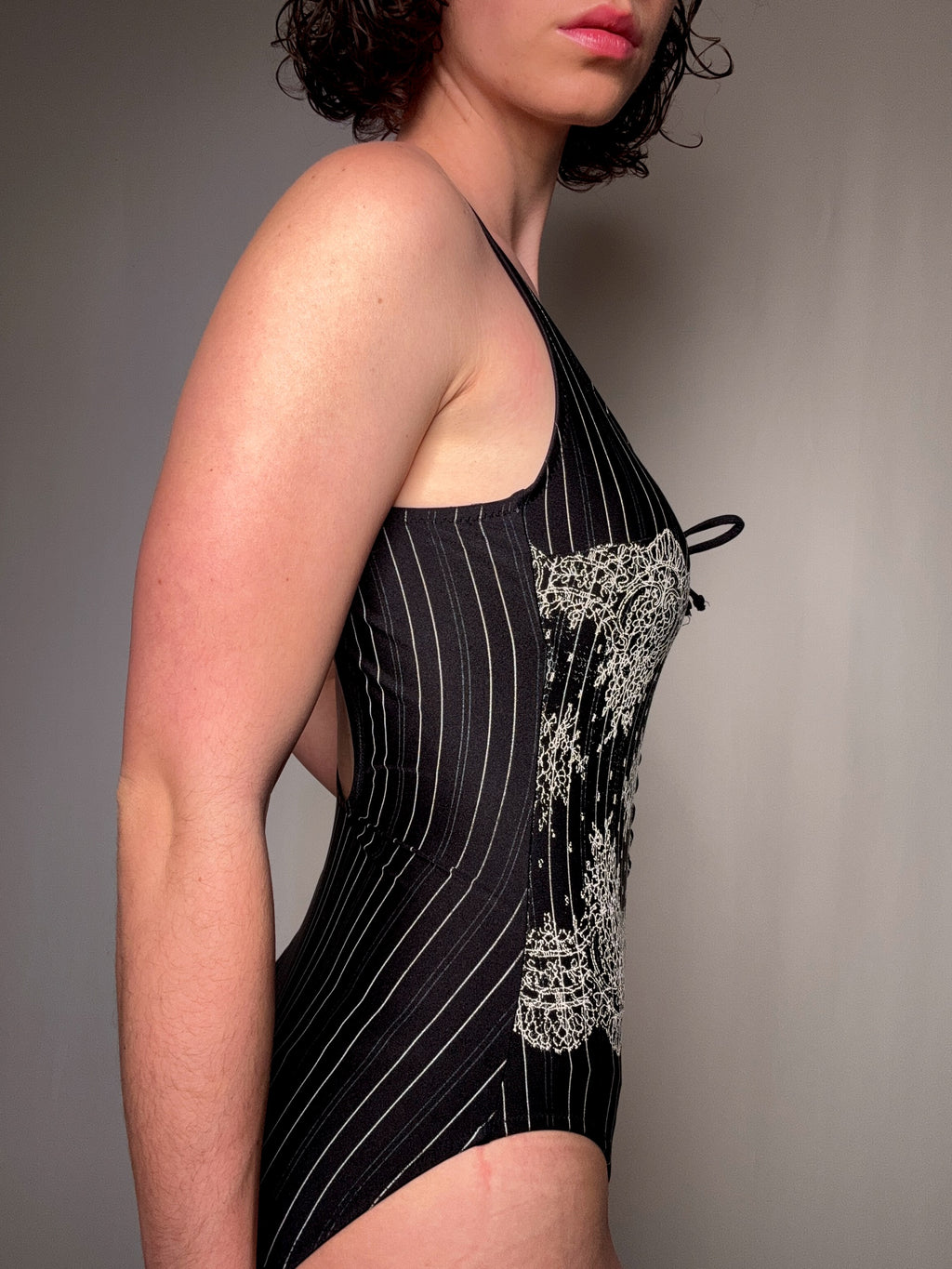 Maillot de bain brodé M/L vintage