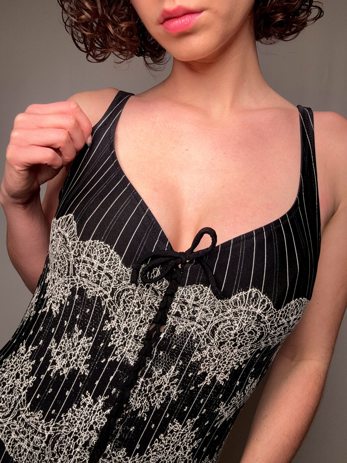 Maillot de bain brodé M/L vintage