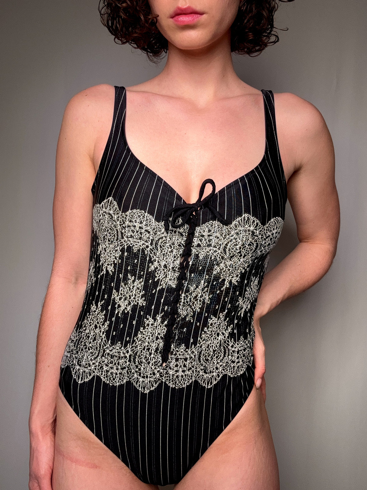 Maillot de bain brodé M/L vintage
