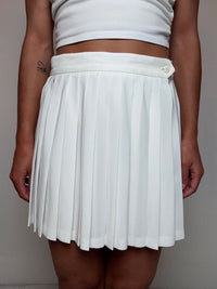 Jupette plissée blanche Lacoste L vintage