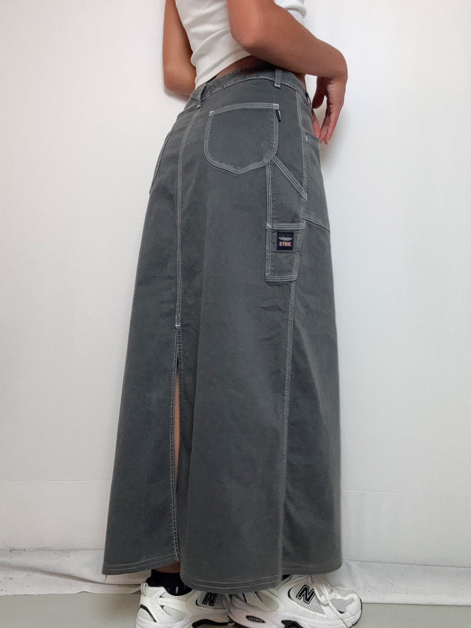 Jupe longue en denim M vintage
