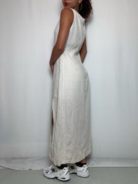 Robe en lin beige L vintage