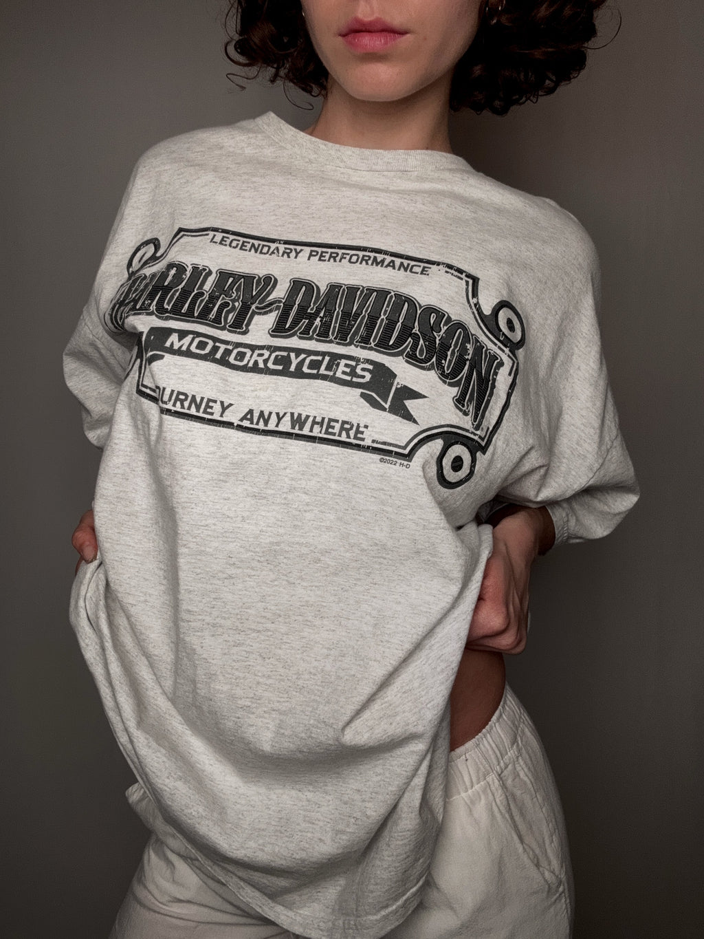 Vintage grey Harley Davidson 3XL T-shirt