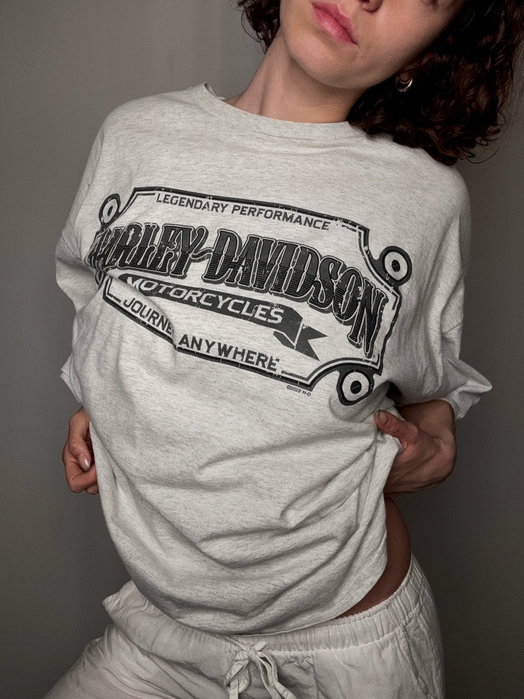 Vintage grey Harley Davidson 3XL T-shirt