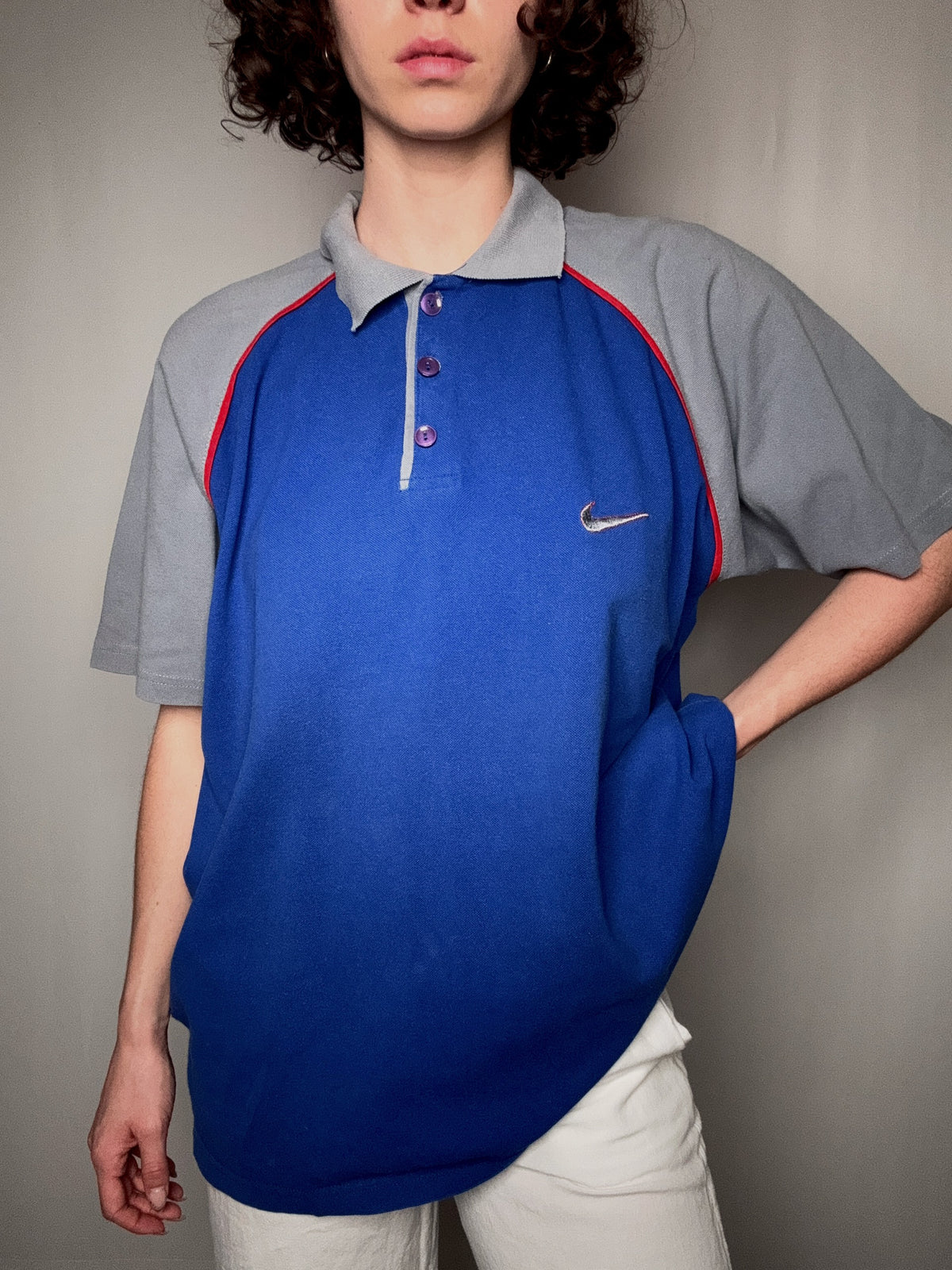 Polo bicolore Nike XXL vintage