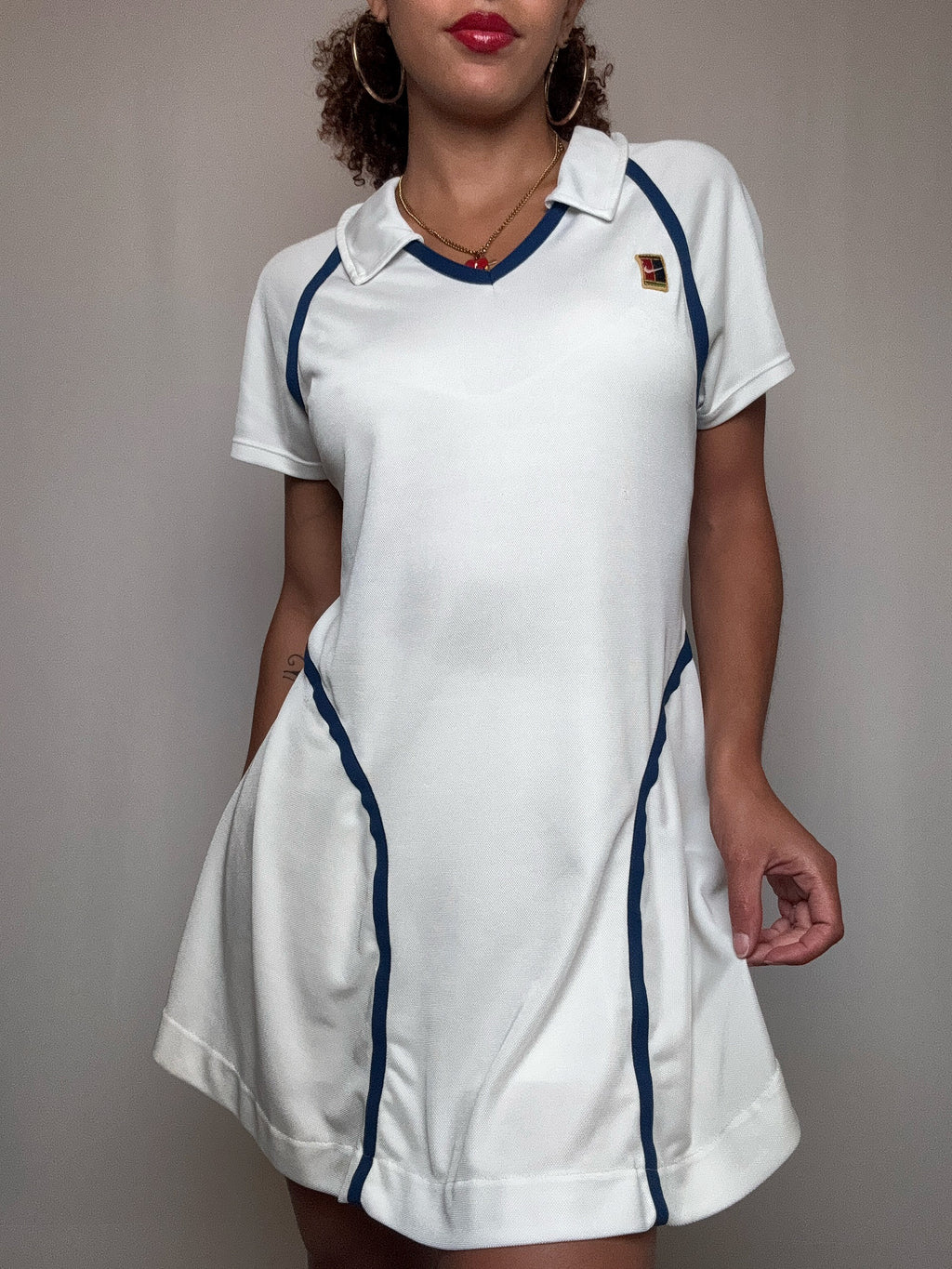Robe de sport blanche Nike M vintage