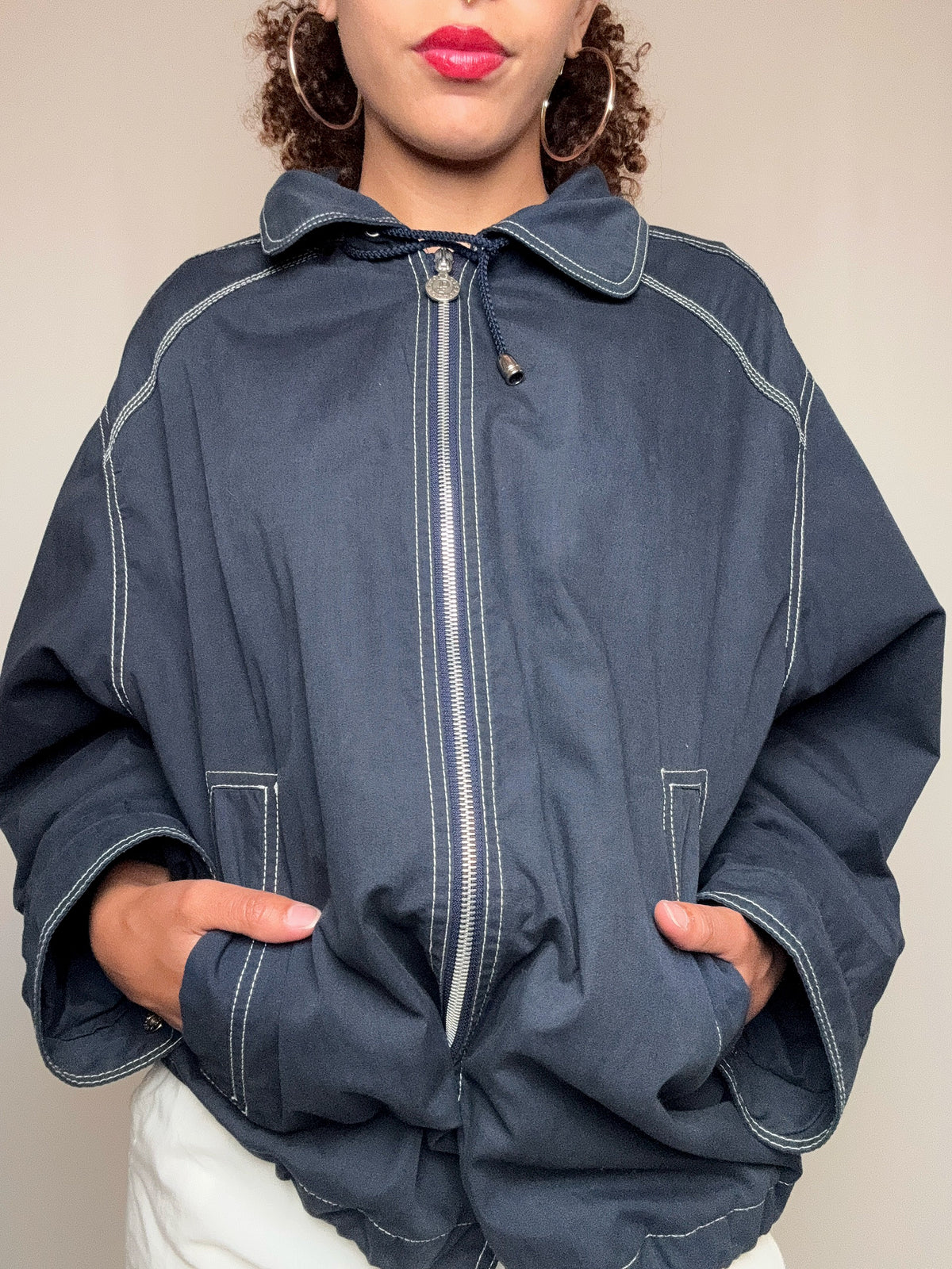 Veste d'été avec surpiqures XL vintage