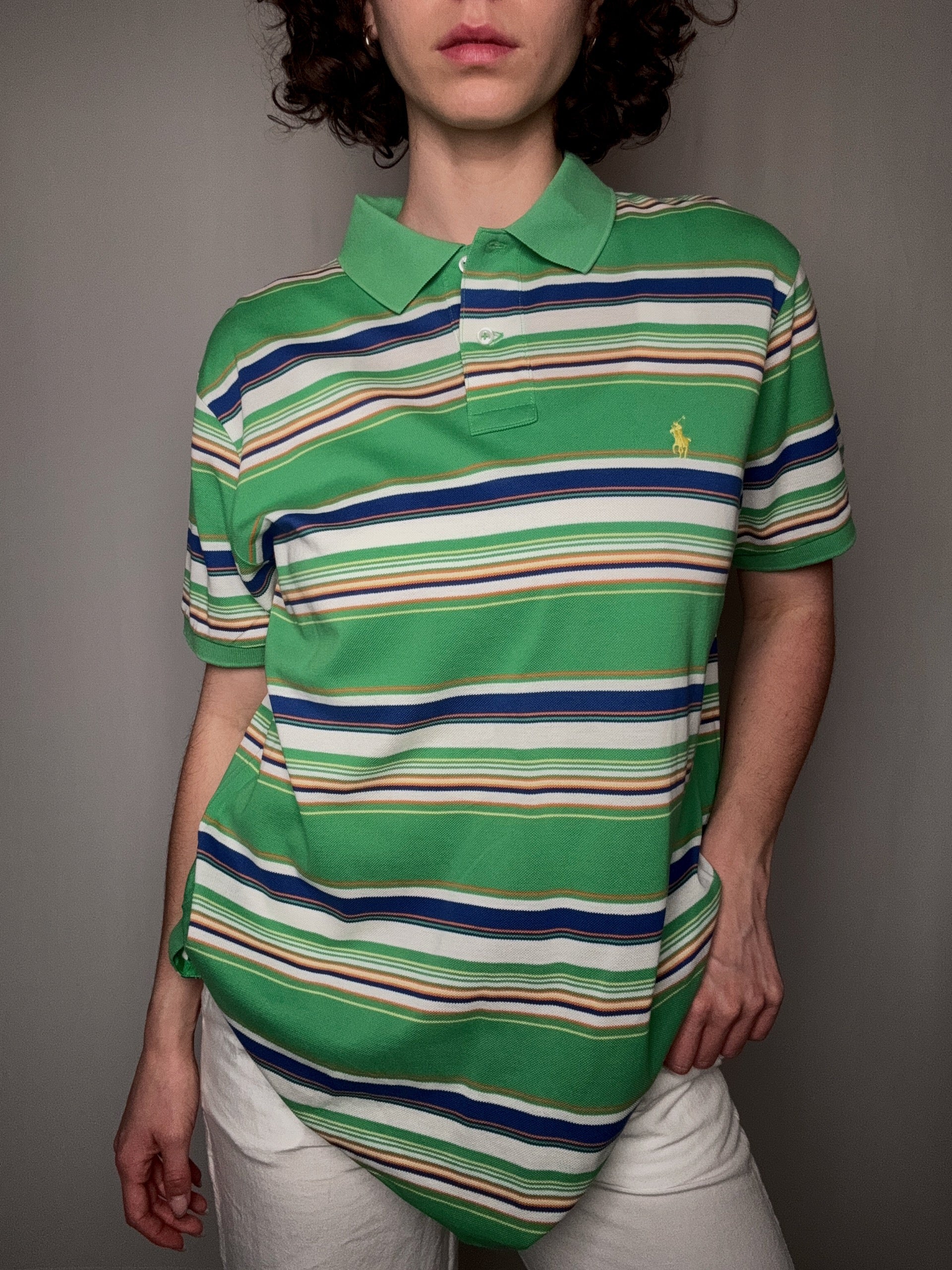 Polo rayé Ralph Lauren L vintage