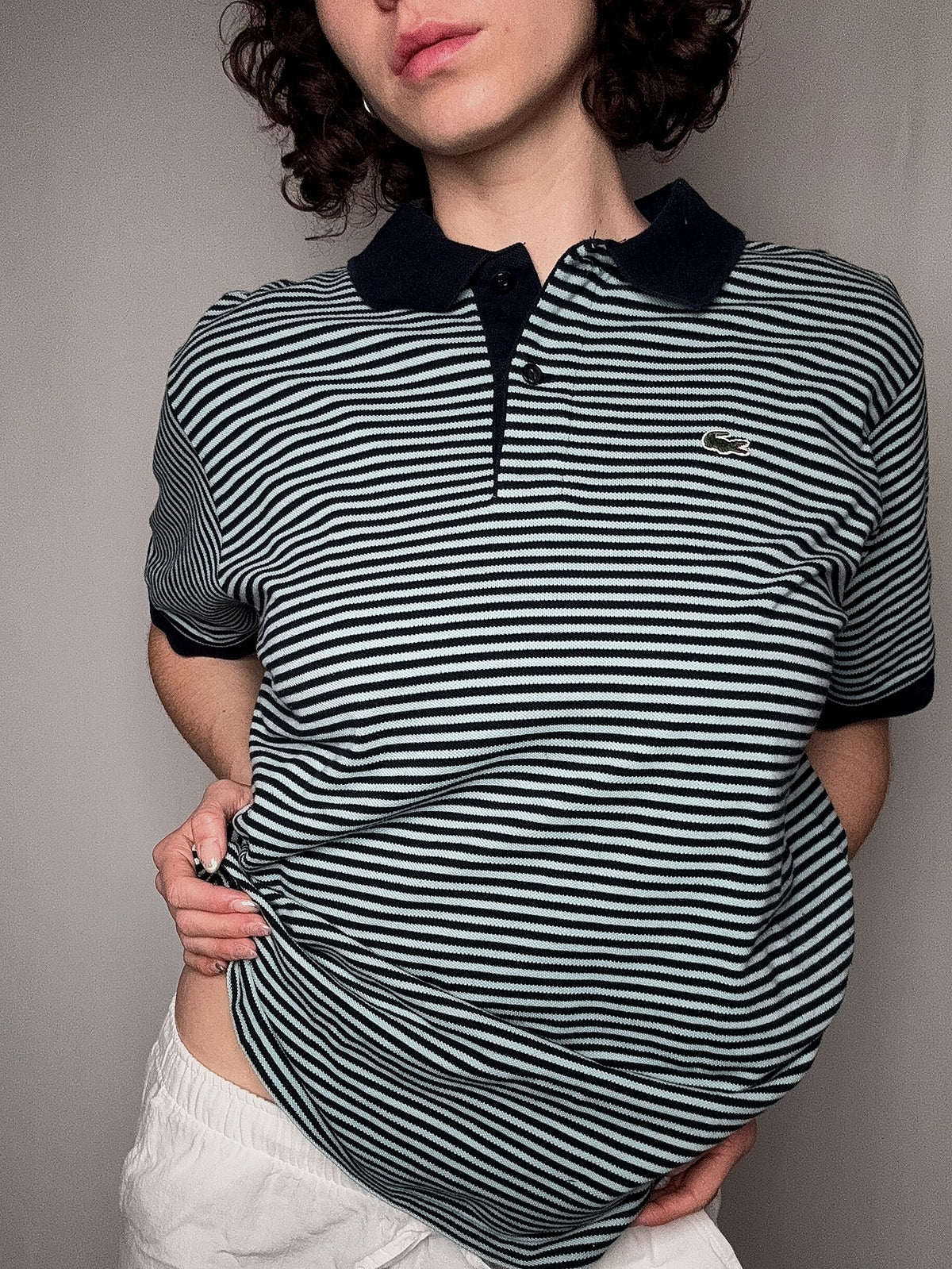Polo rayé Lacoste XL vintage