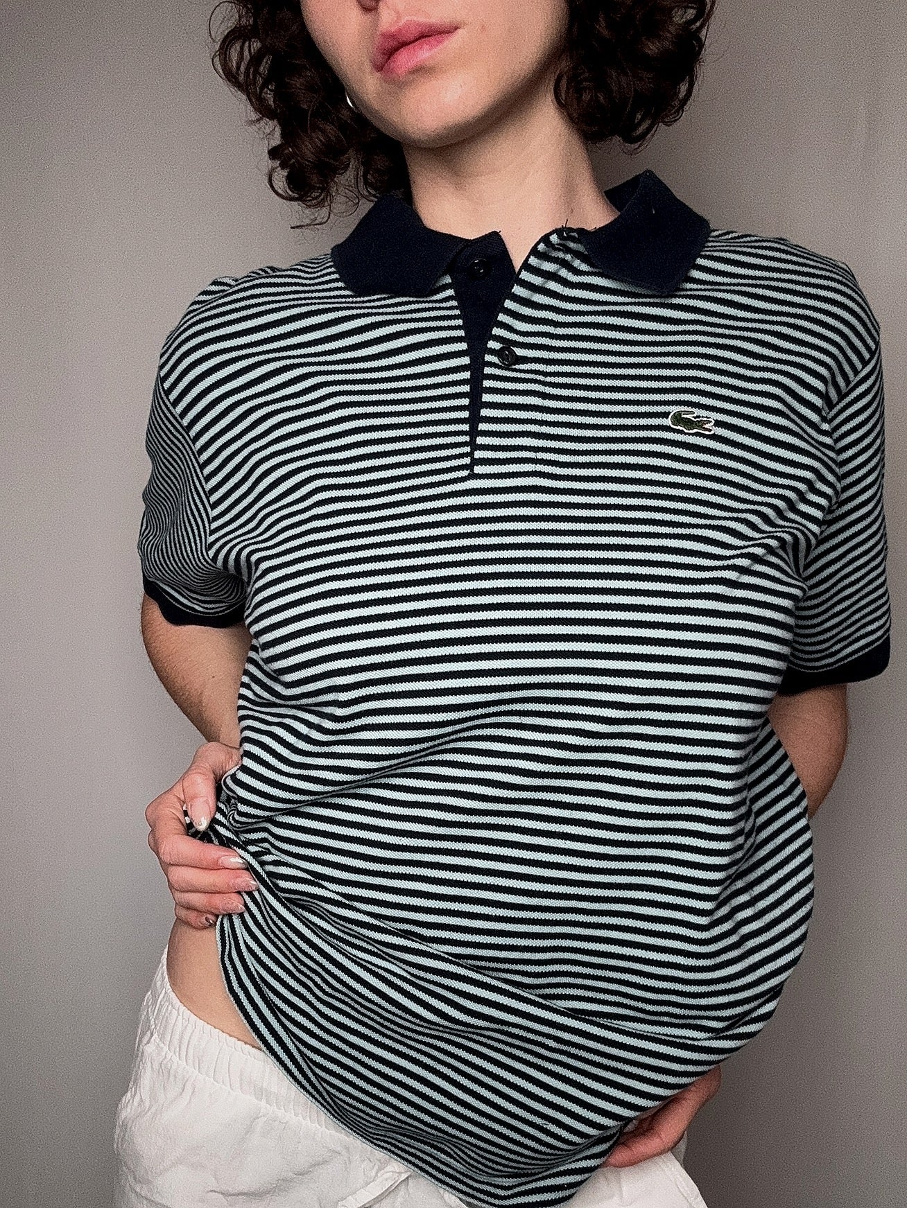 Polo rayé Lacoste XL vintage