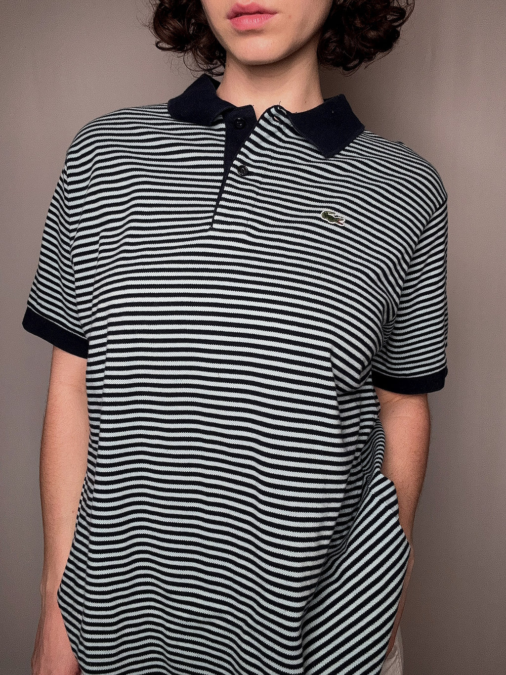 Polo rayé Lacoste XL vintage