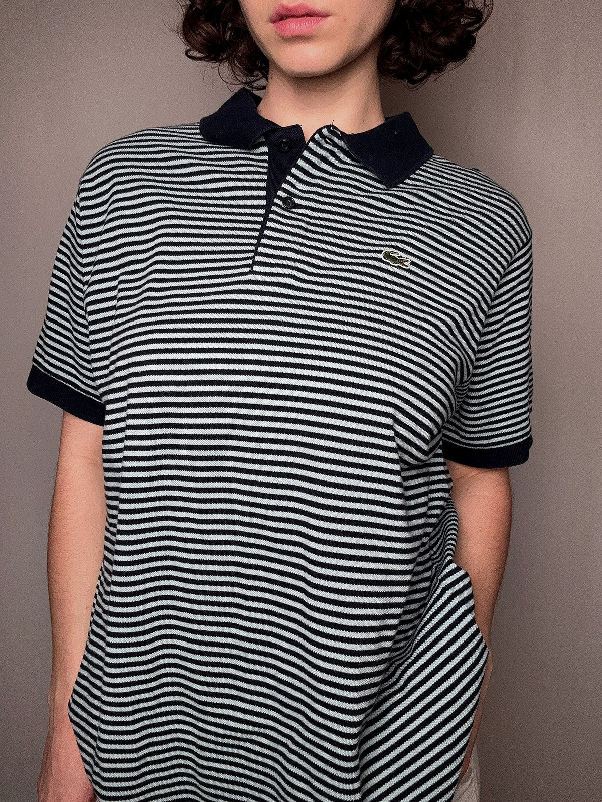 Polo rayé Lacoste XL vintage