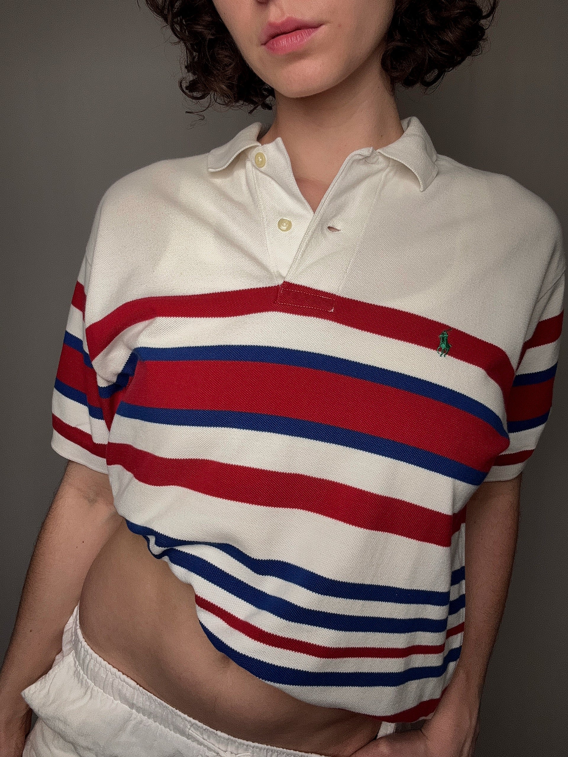 Polo rayé Ralph Lauren M vintage