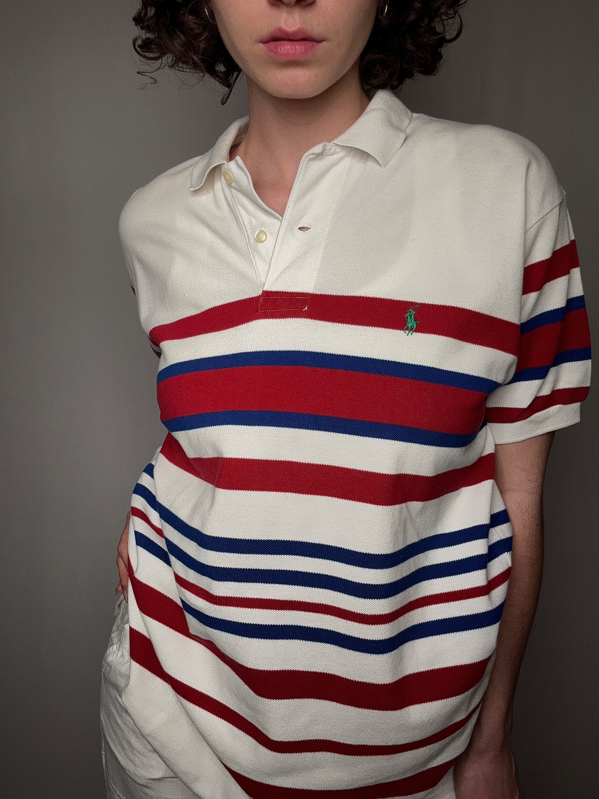 Polo rayé Ralph Lauren M vintage
