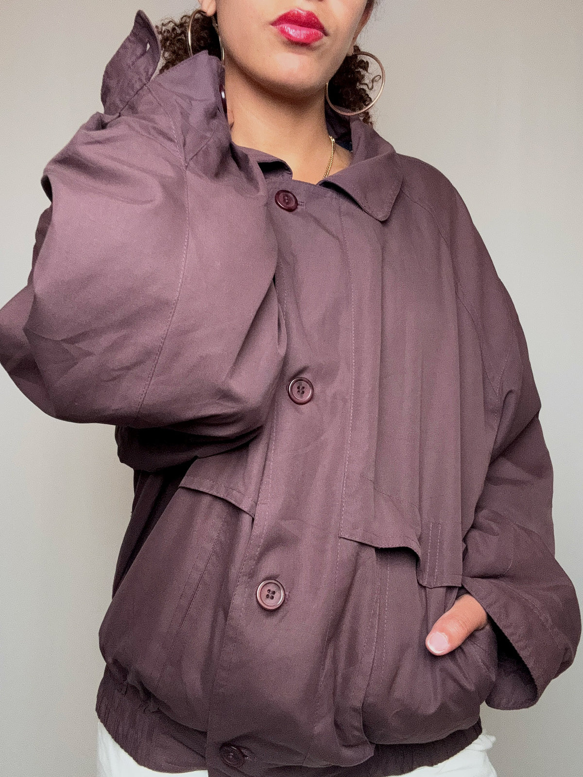Veste d'été prune L vintage