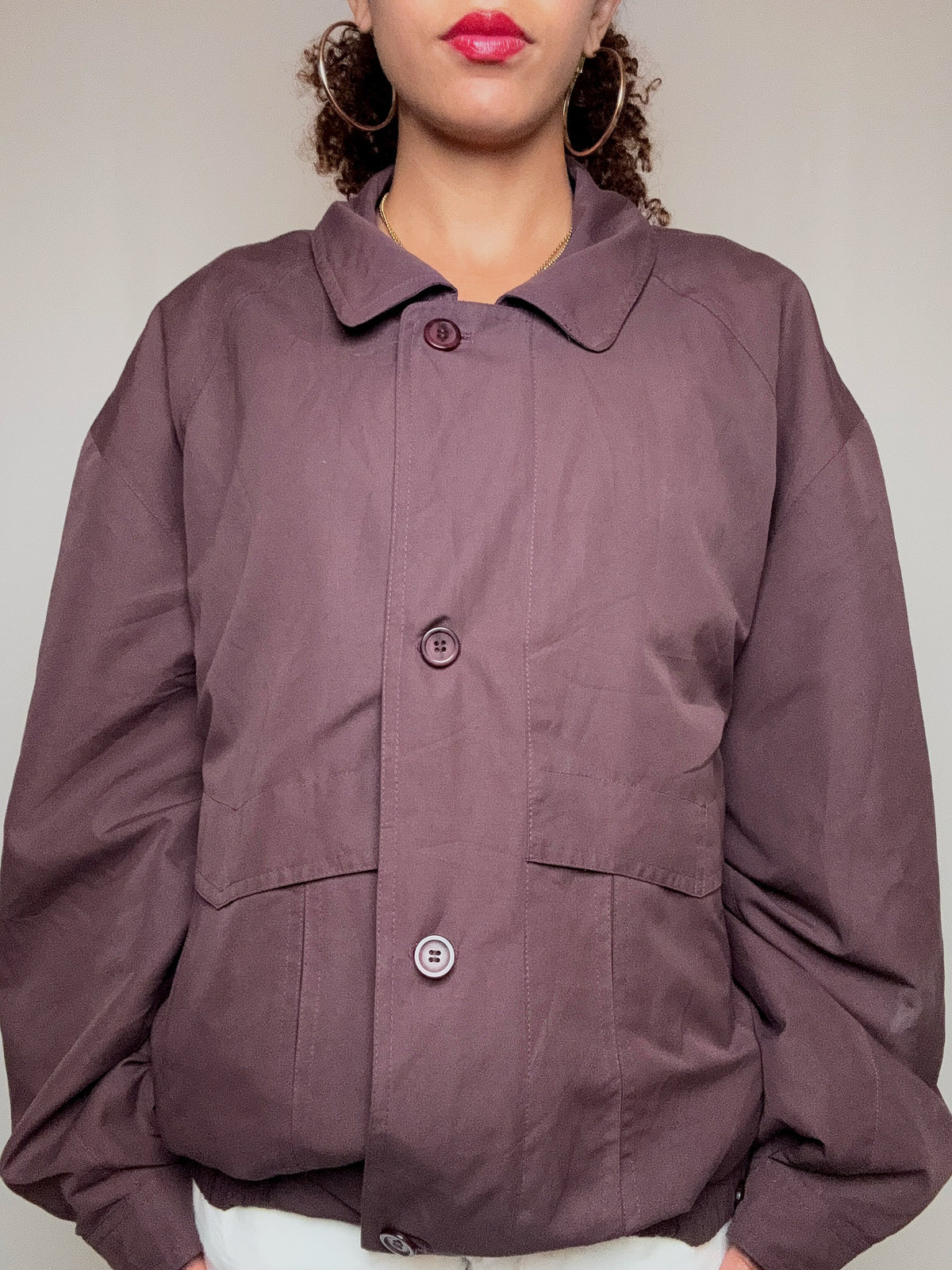 Veste d'été prune L vintage