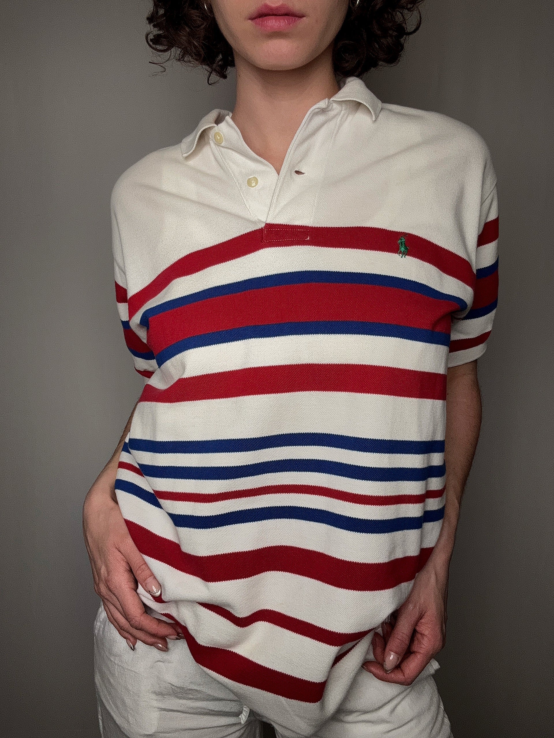 Polo rayé Ralph Lauren M vintage
