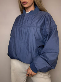 Blouson fluide bleu M vintage