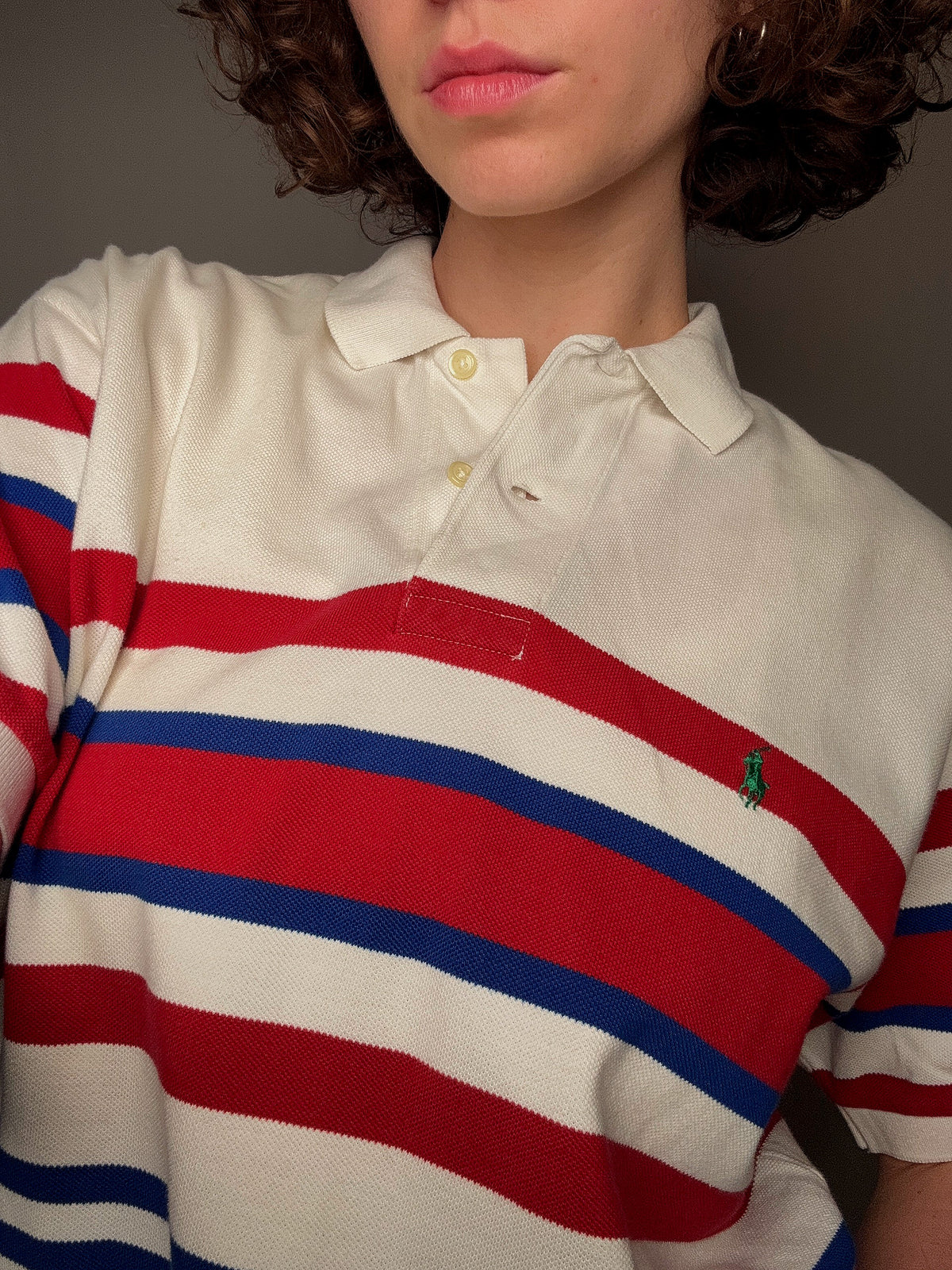 Polo rayé Ralph Lauren M vintage