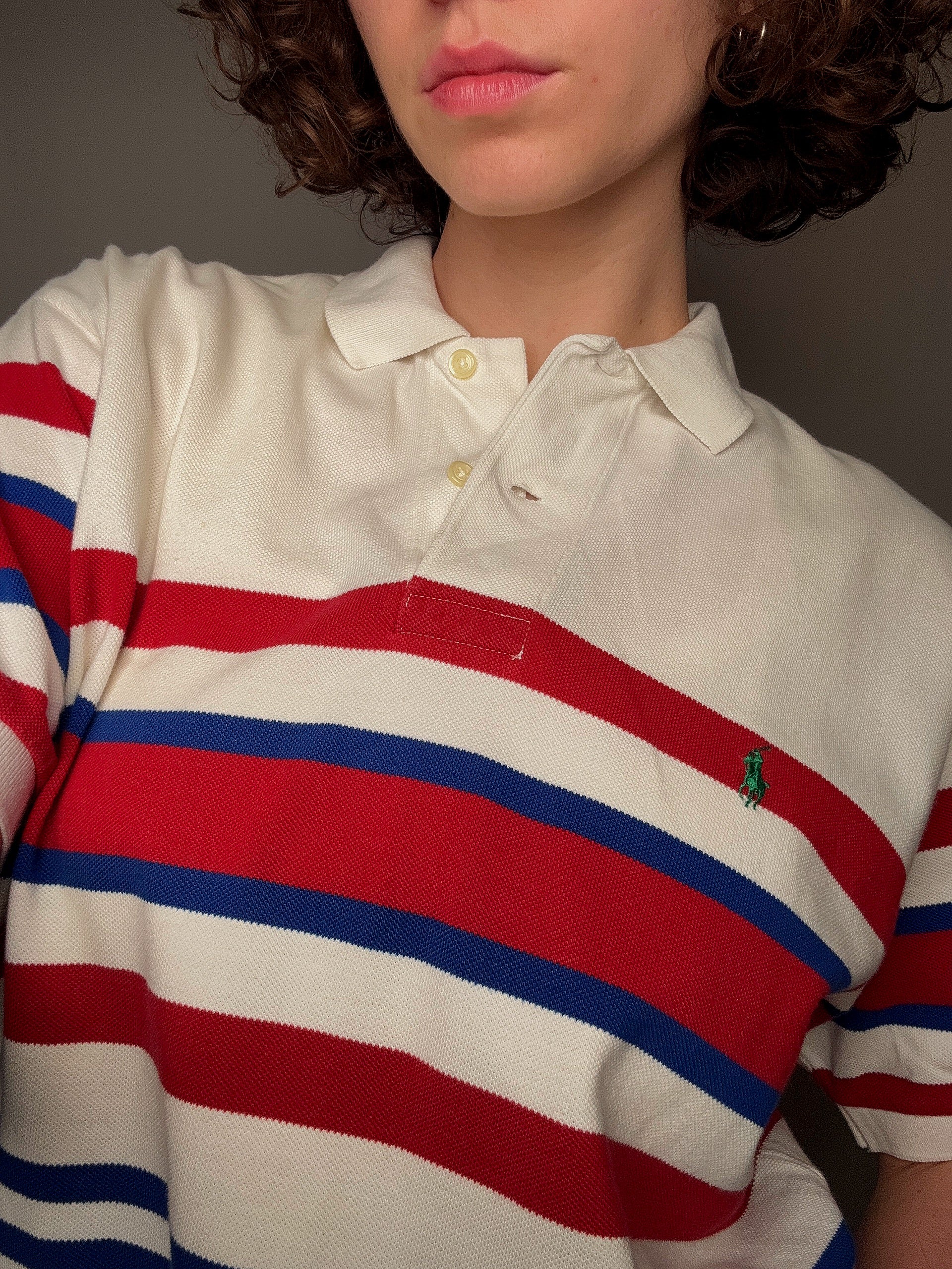 Polo rayé Ralph Lauren M vintage