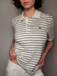 Polo rayé Lacoste L vintage