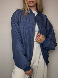 Blouson fluide bleu M vintage