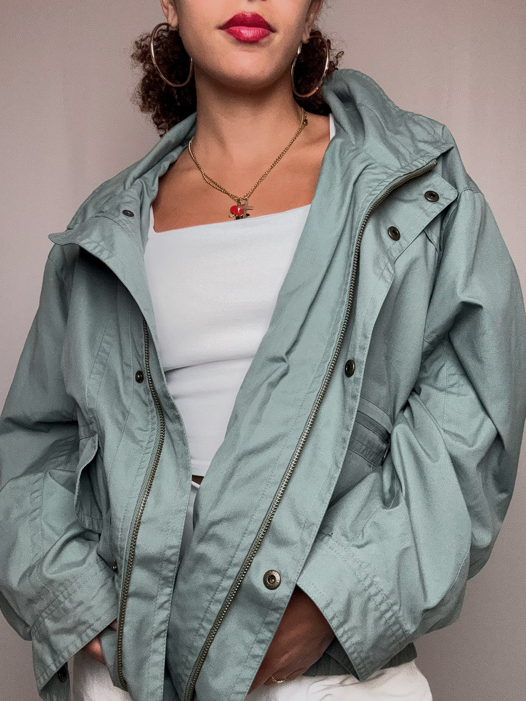 Veste d'été bleu canard L/XL vintage