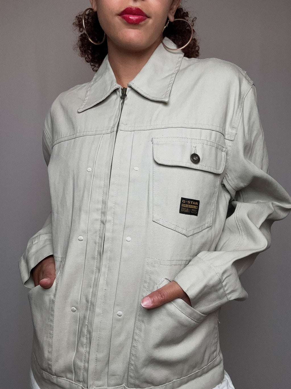 Veste en jean beige GStar M vintage