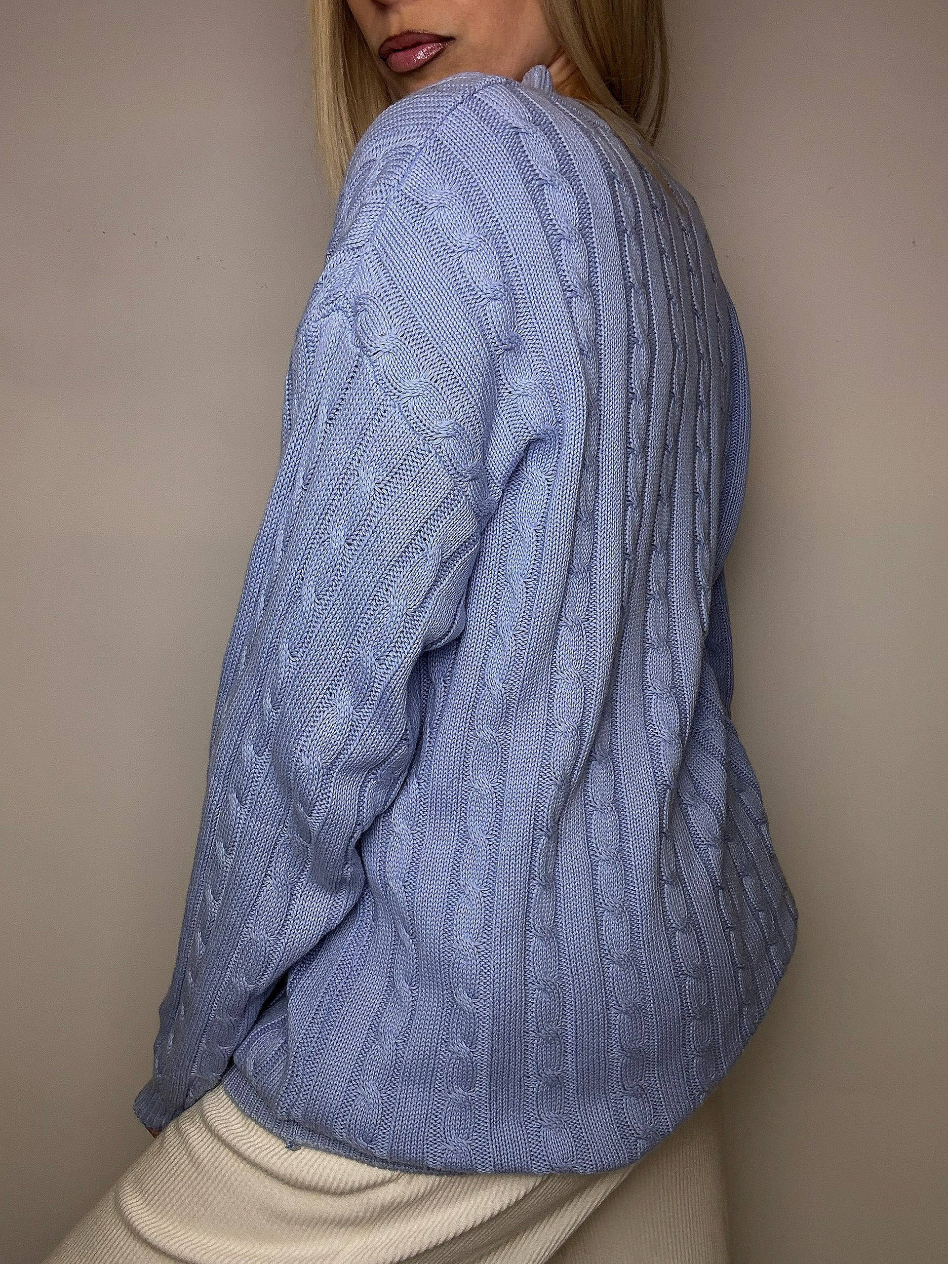 DIESEL L Vintage grauer zweifarbiger Rollkragenpullover
