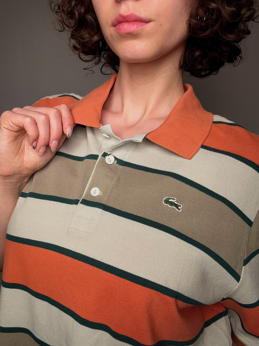 Polo rayé Lacoste XXL vintage