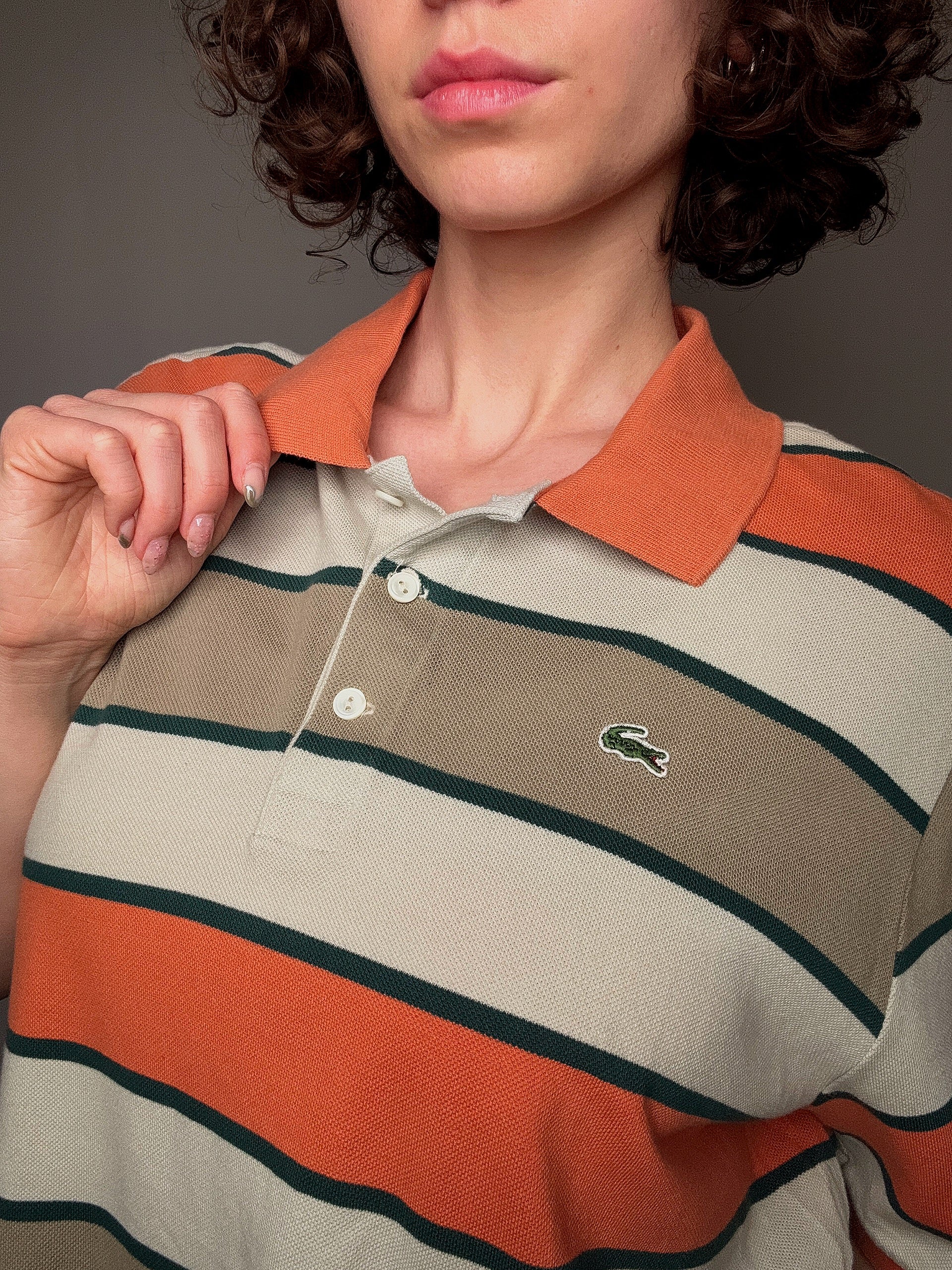 Polo rayé Lacoste XXL vintage