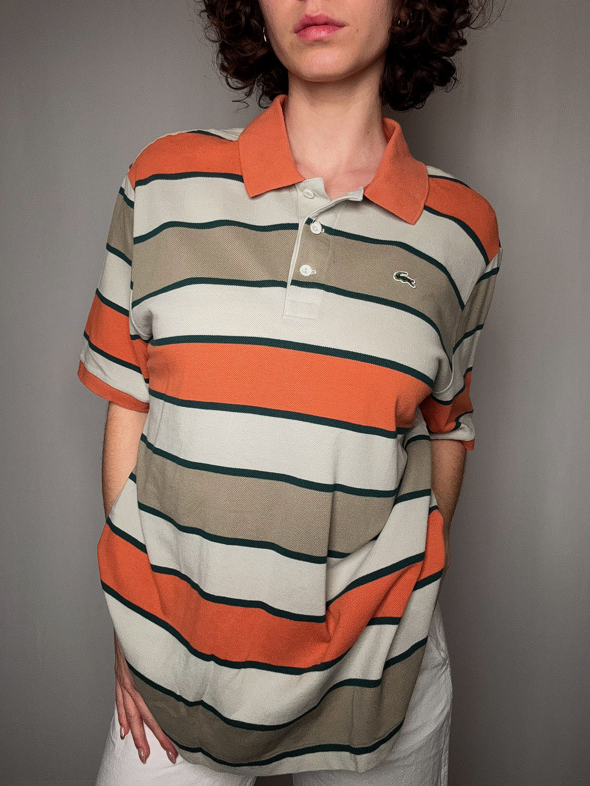 Polo rayé Lacoste XXL vintage