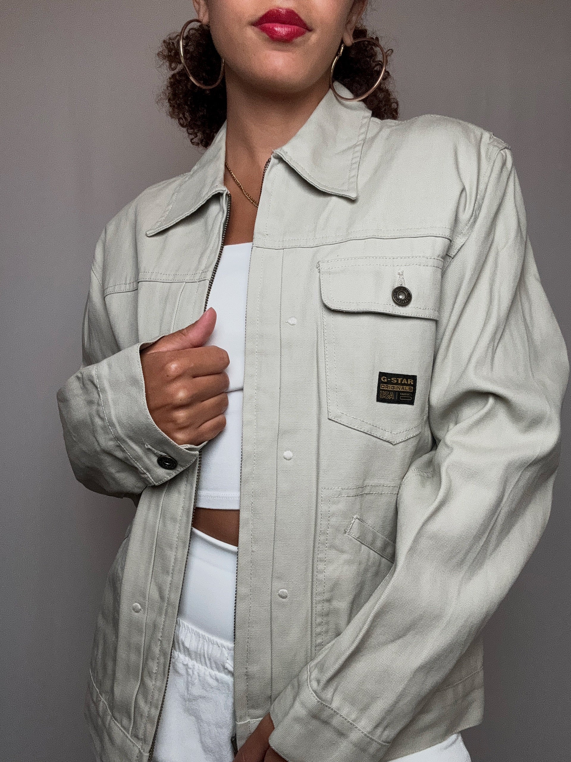 Veste en jean beige GStar M vintage