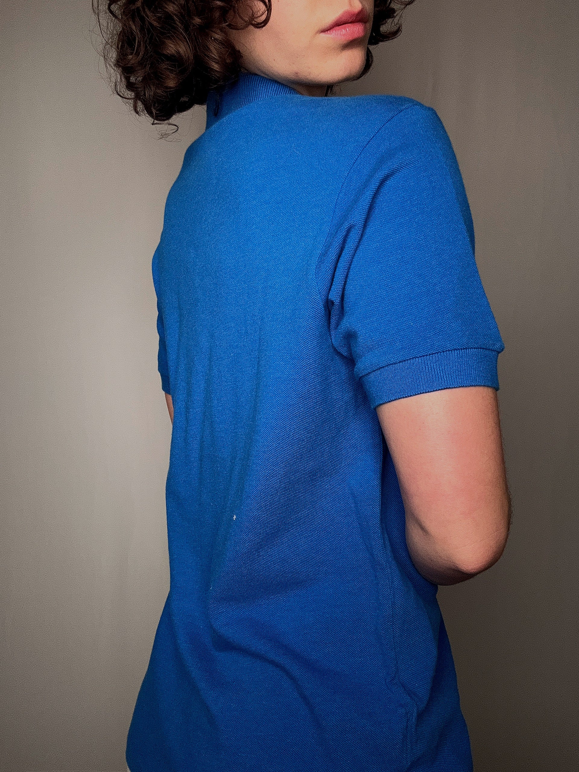 Vintage Lacoste blue polo shirt size S