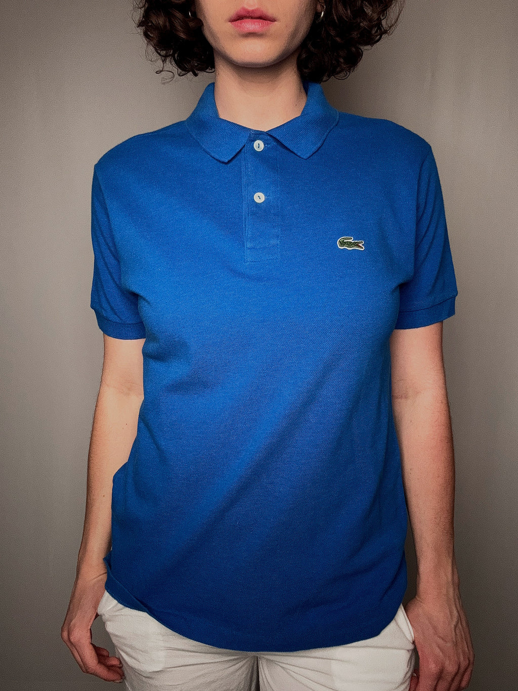 Vintage Lacoste blue polo shirt size S