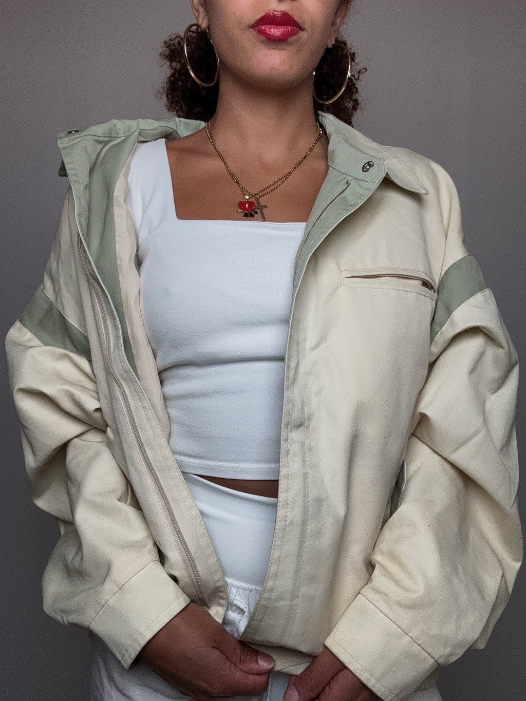 Veste d'été beige L/XL vintage