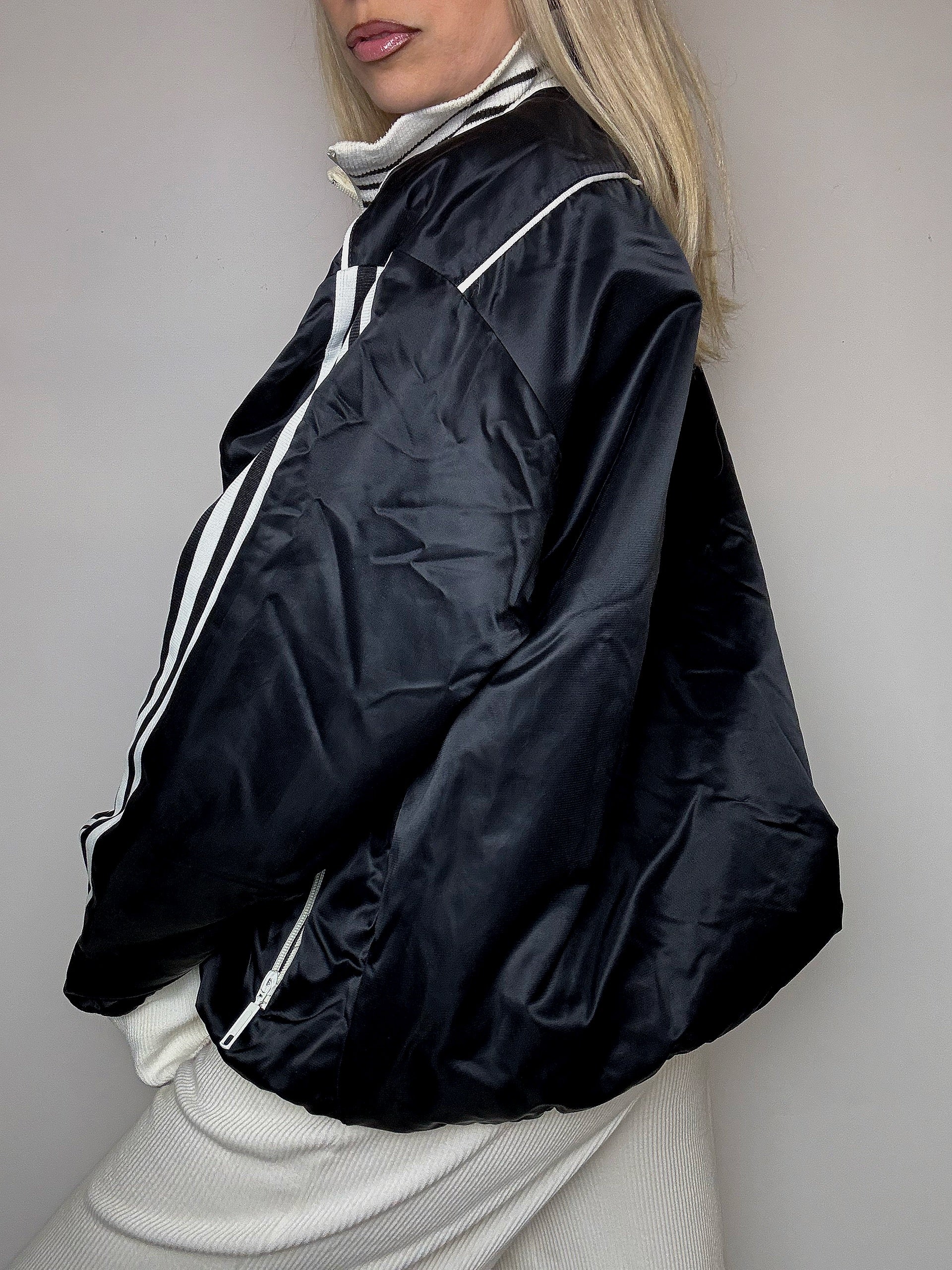 Bomber en nylon noir ADIDAS L vintage