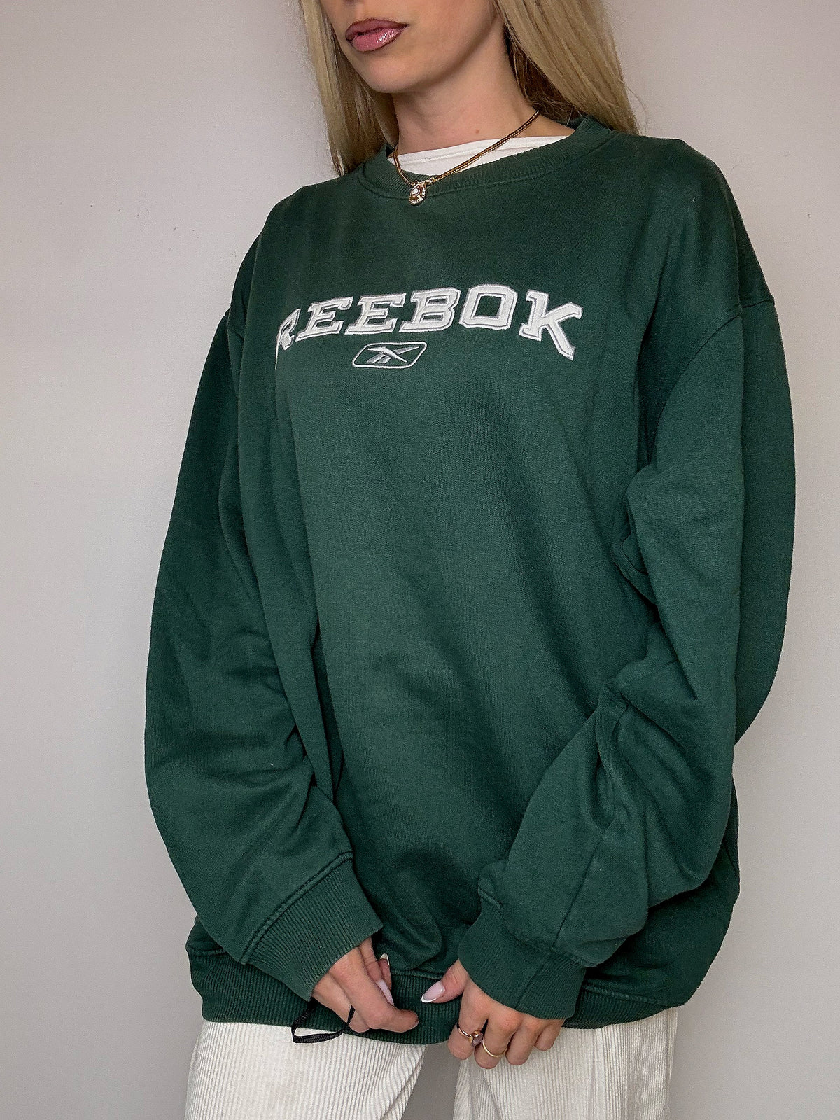 NIKE M Vintage Grüner Hoodie