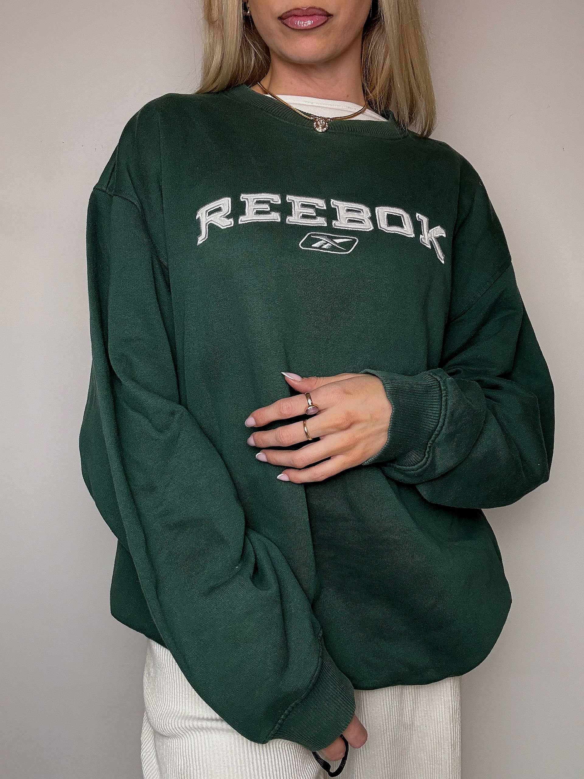 NIKE M Vintage Grüner Hoodie