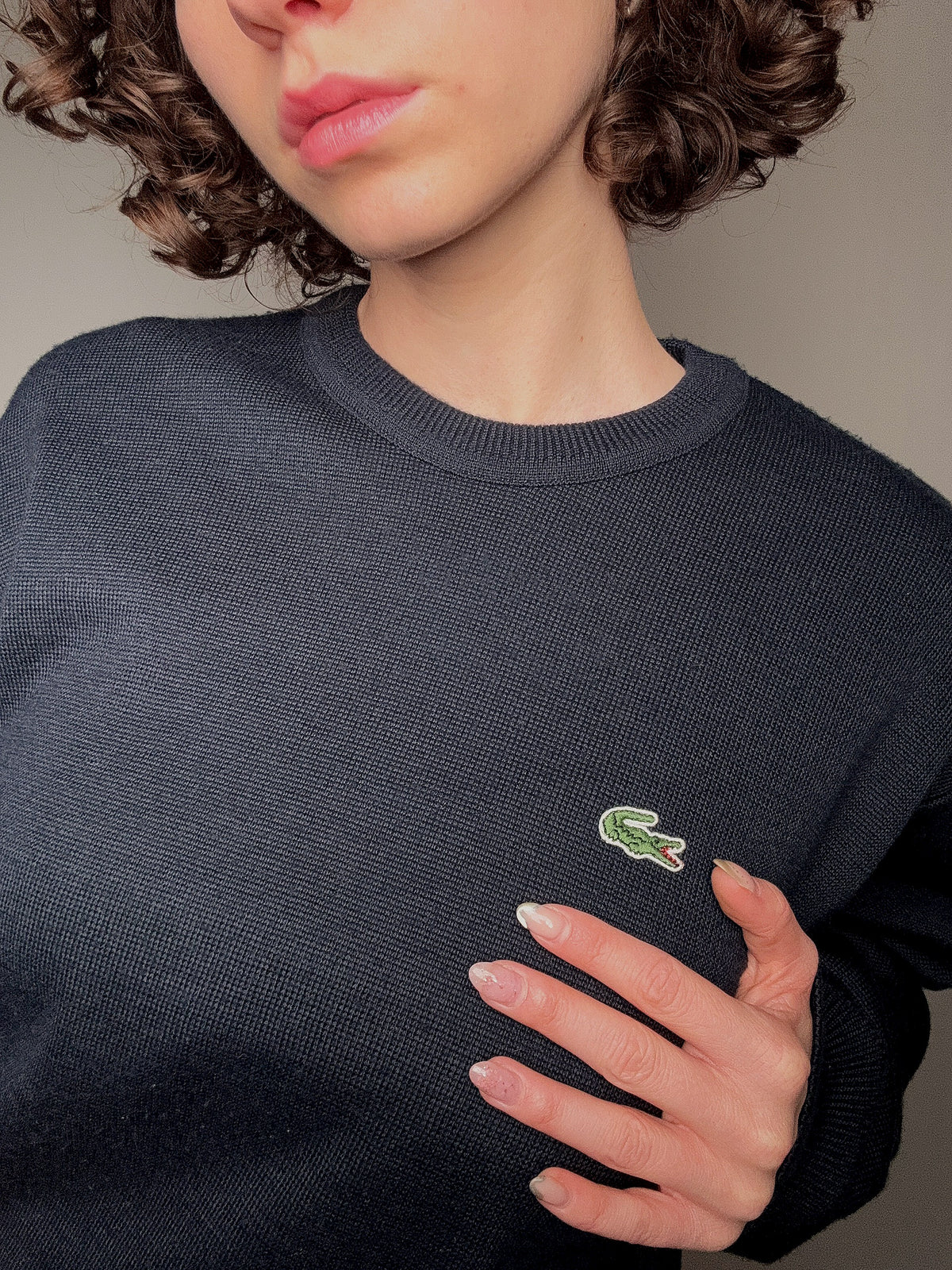 Pull col rond lacoste XXL vintage