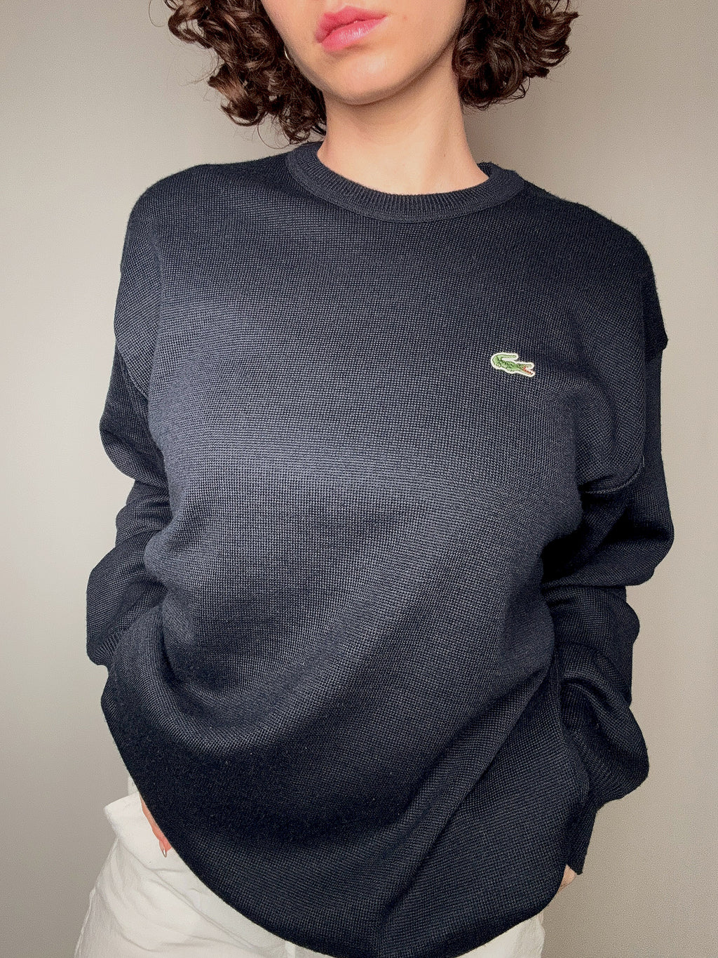 Pull col rond lacoste XXL vintage