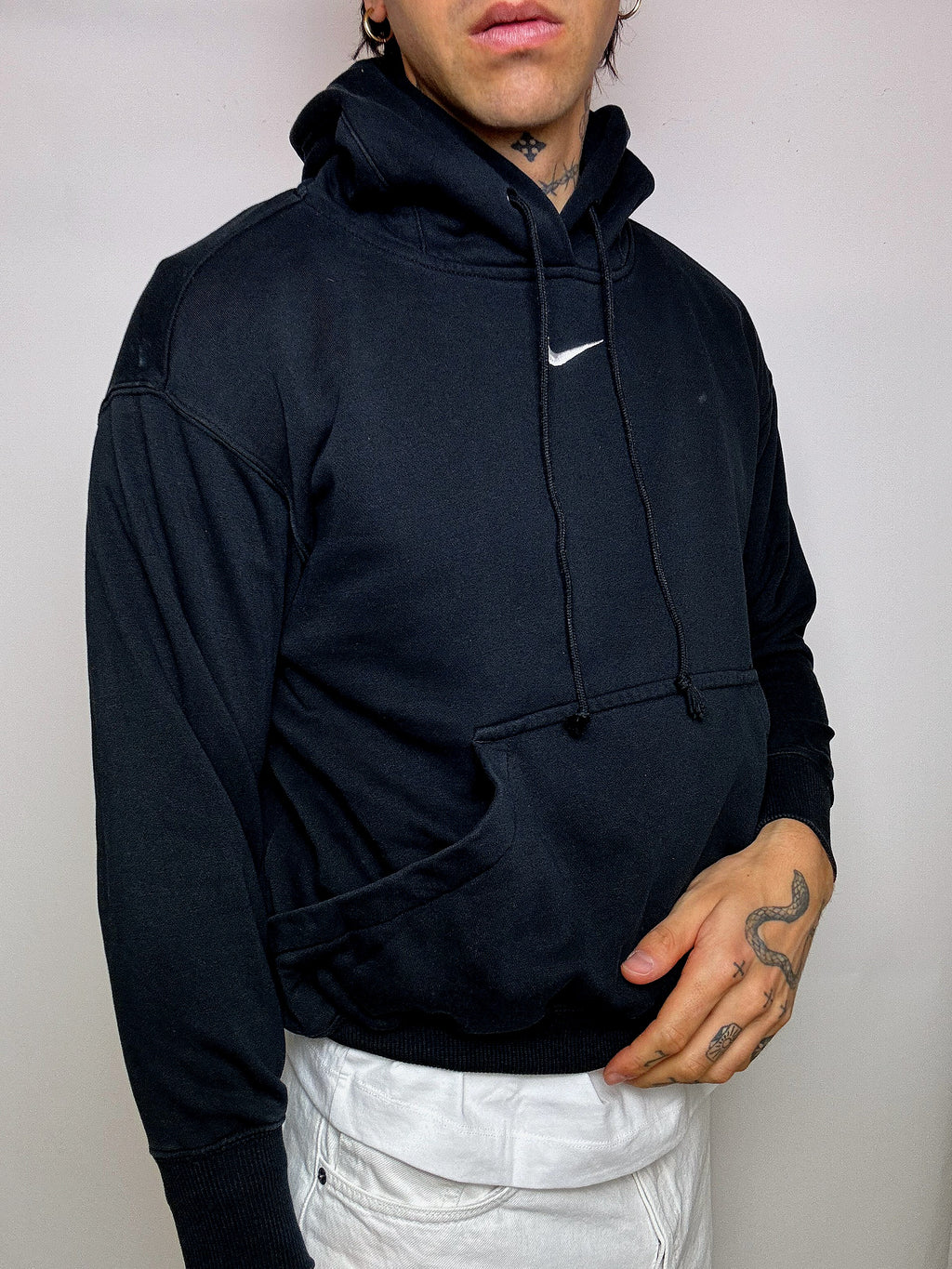 Sweat à capuche noir NIKE XS vintage
