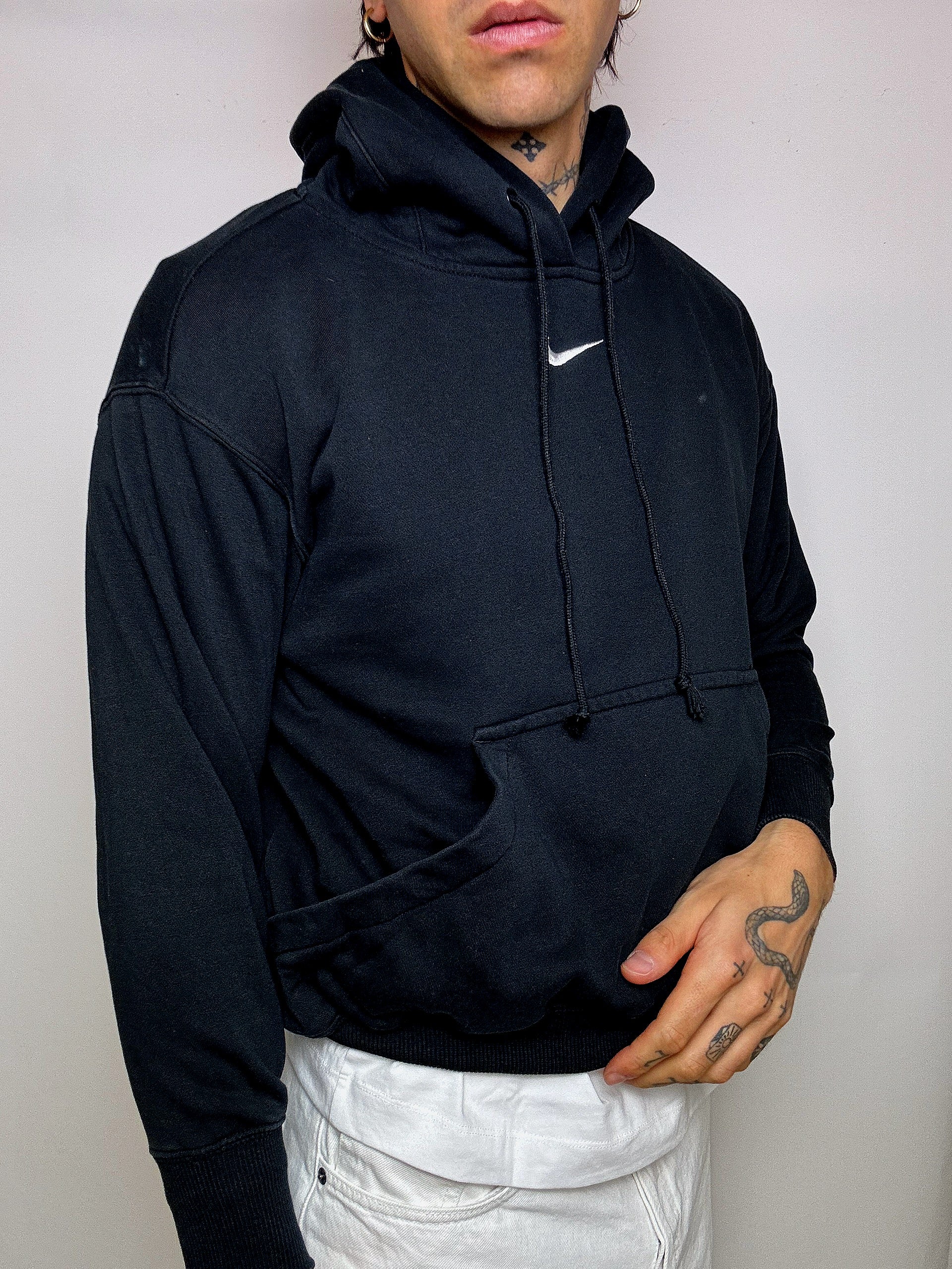 Sweat à capuche noir NIKE XS vintage