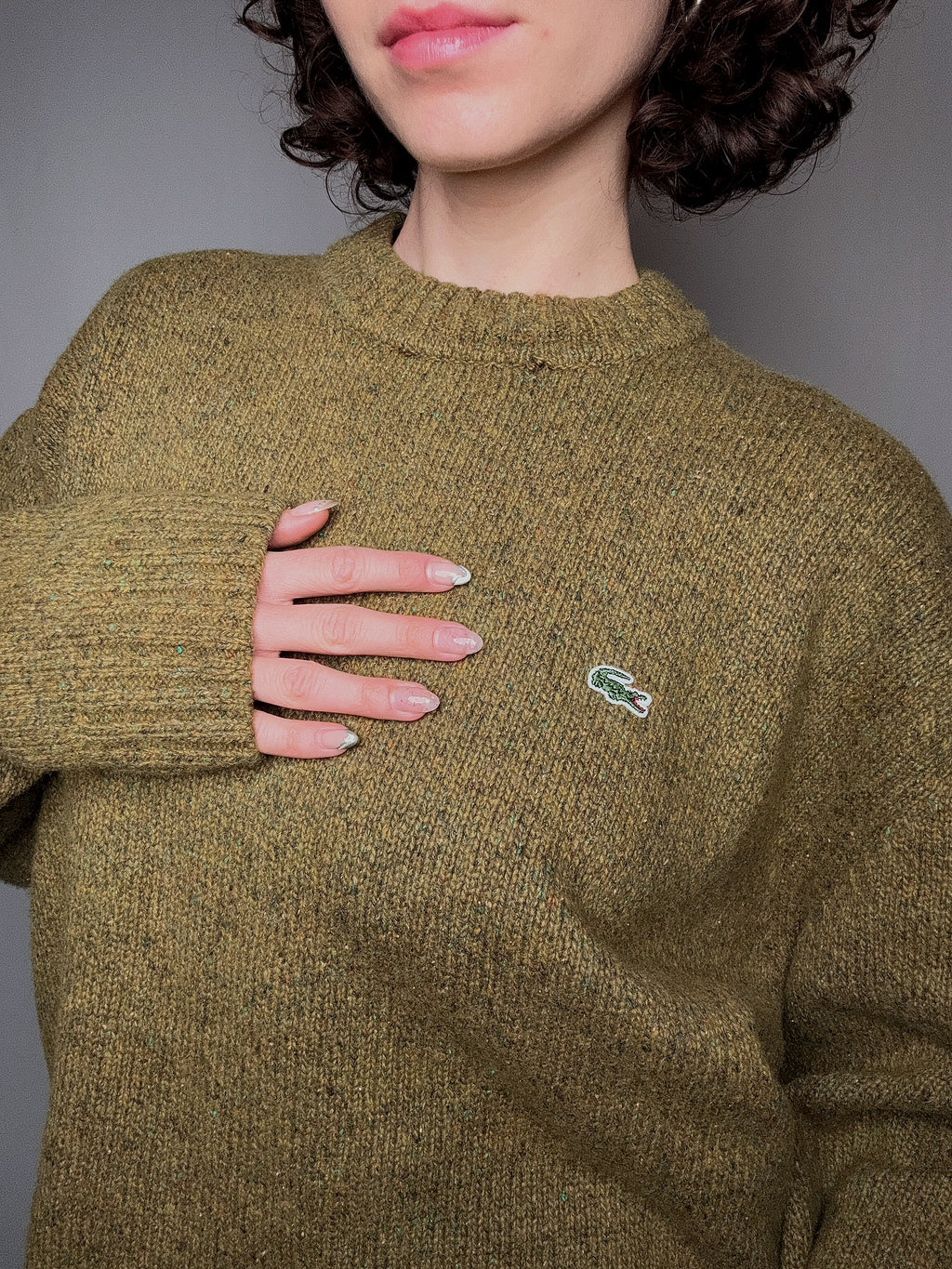 Pull col rond lacoste XXL vintage
