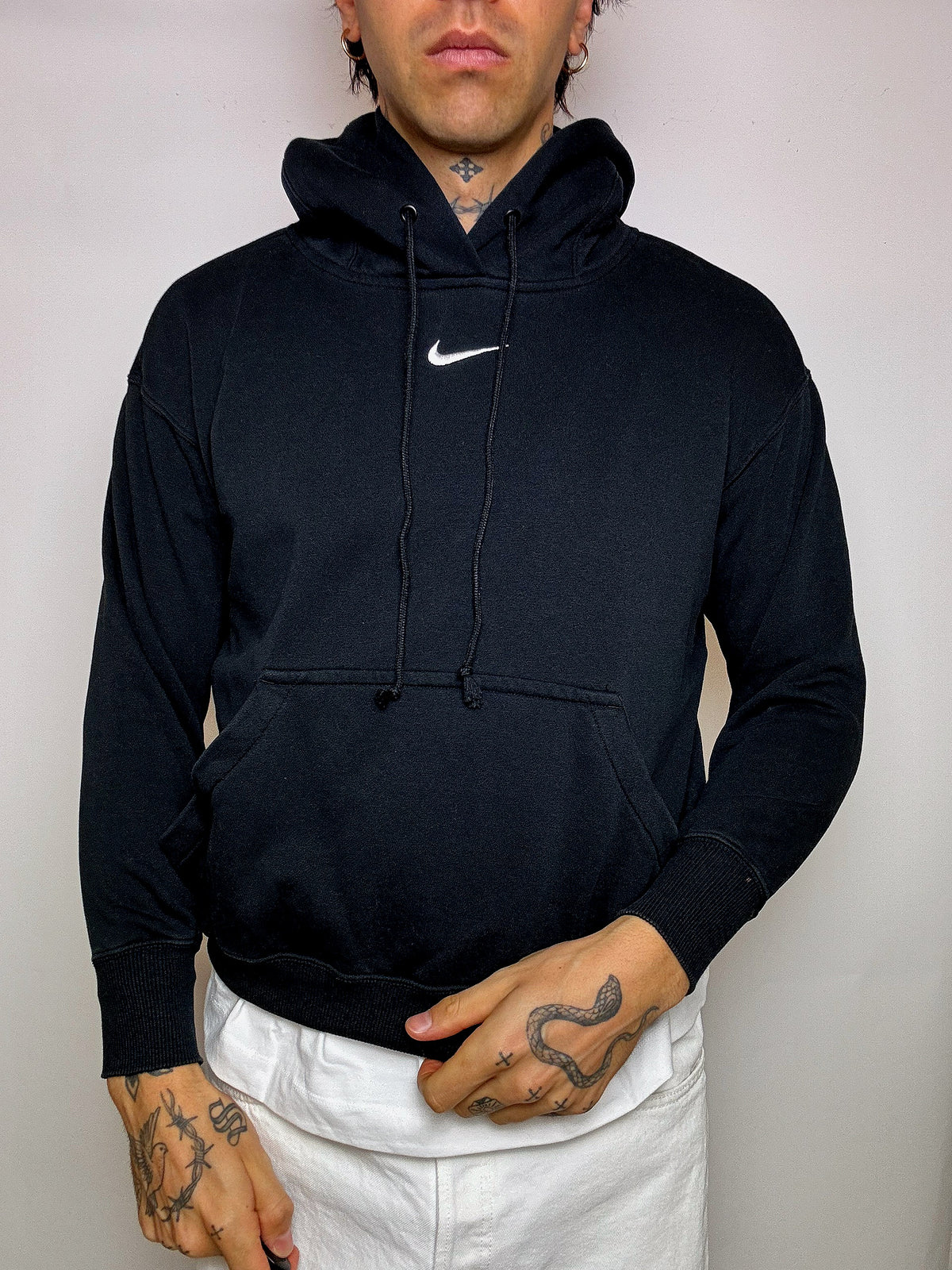 Sweat à capuche noir NIKE XS vintage